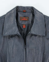 Vintage Danier Blue Leather Jacket - L