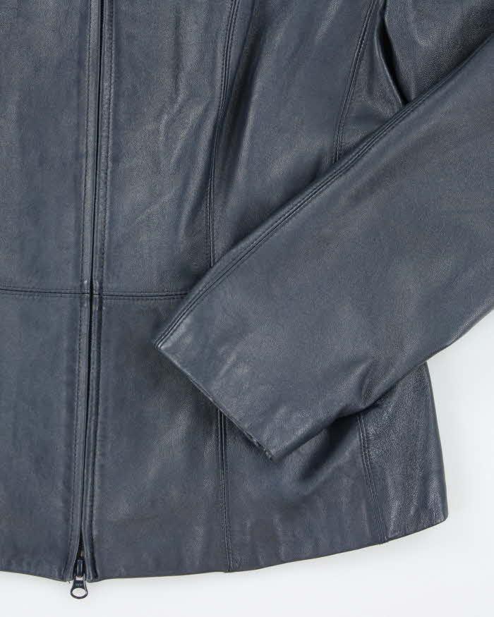 Vintage Danier Blue Leather Jacket - L