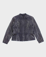 Vintage Danier Purple Leather Jacket - L