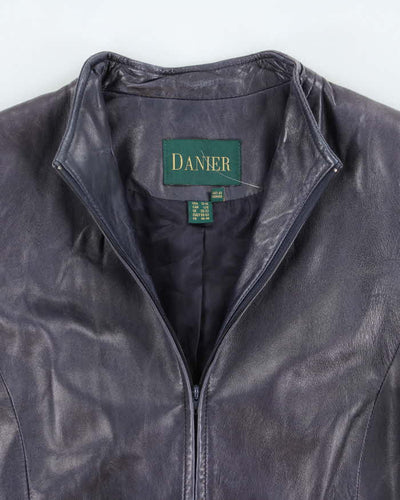 Vintage Danier Purple Leather Jacket - L