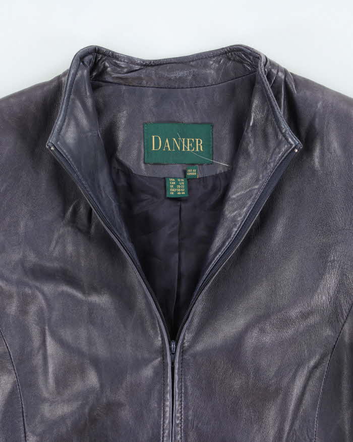 Vintage Danier Purple Leather Jacket - L