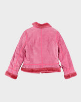 Vintage Y2k 00s Danier Pink Suede Jacket - M
