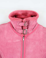 Vintage Y2k 00s Danier Pink Suede Jacket - M