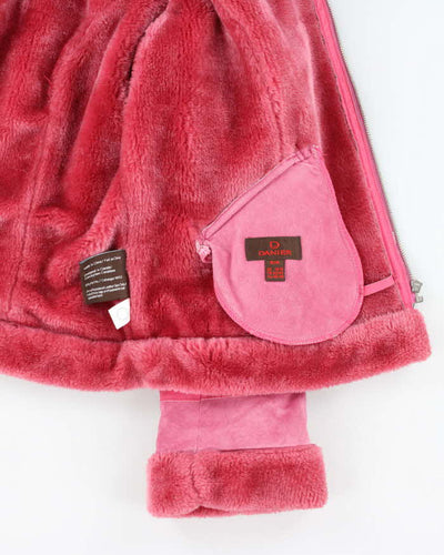 Vintage Y2k 00s Danier Pink Suede Jacket - M
