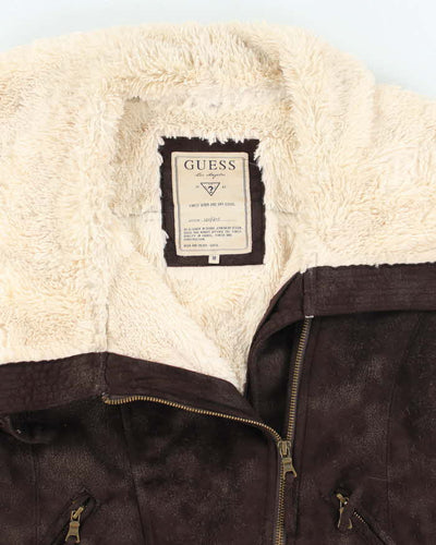 Vintage Y2k 00s Guess Faux Suede Jacket - M