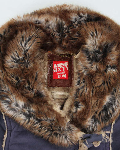 Vintage Y2k 00s Miss Sixty Faux Suede Purple Jacket - S