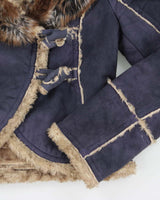Vintage Y2k 00s Miss Sixty Faux Suede Purple Jacket - S