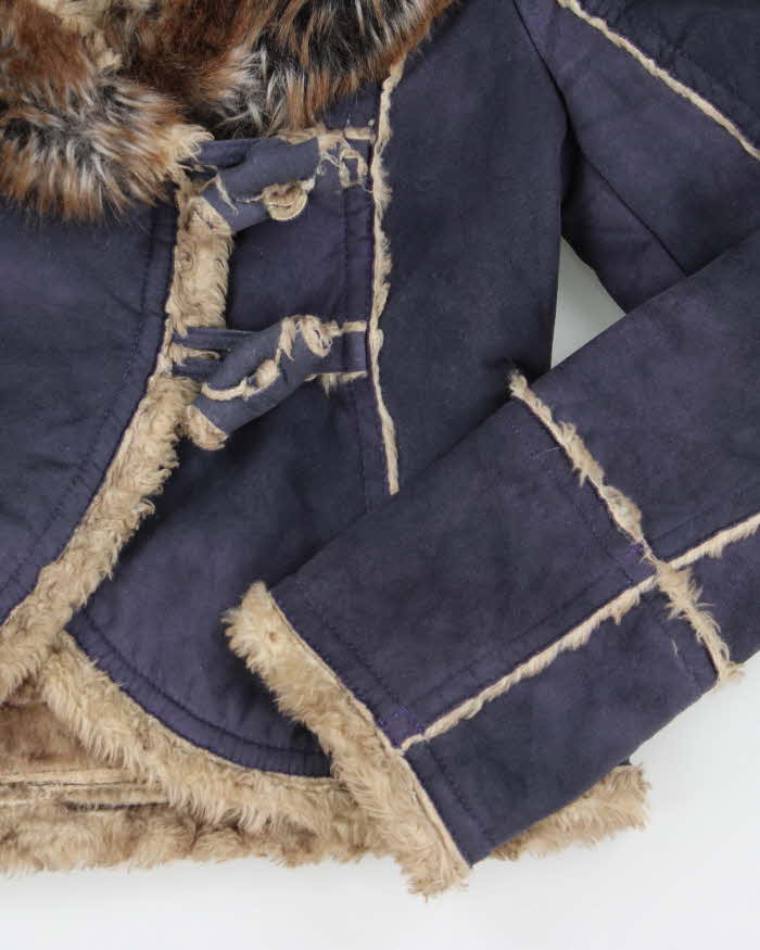 Vintage Y2k 00s Miss Sixty Faux Suede Purple Jacket - S