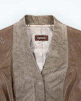 Vintage Danier Lightweight Wool Panel Leather Jacket - XS