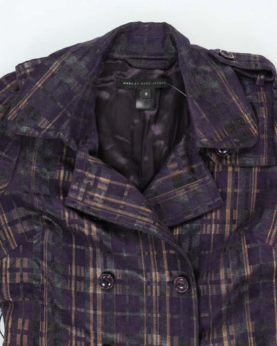 Vintage Y2k 00s Marc By Marc Jacobs Wool Blend Lightweight Trench Coat - S