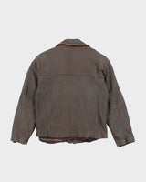 Vintage Danier Brown Leather Zip-Up Jacket - S