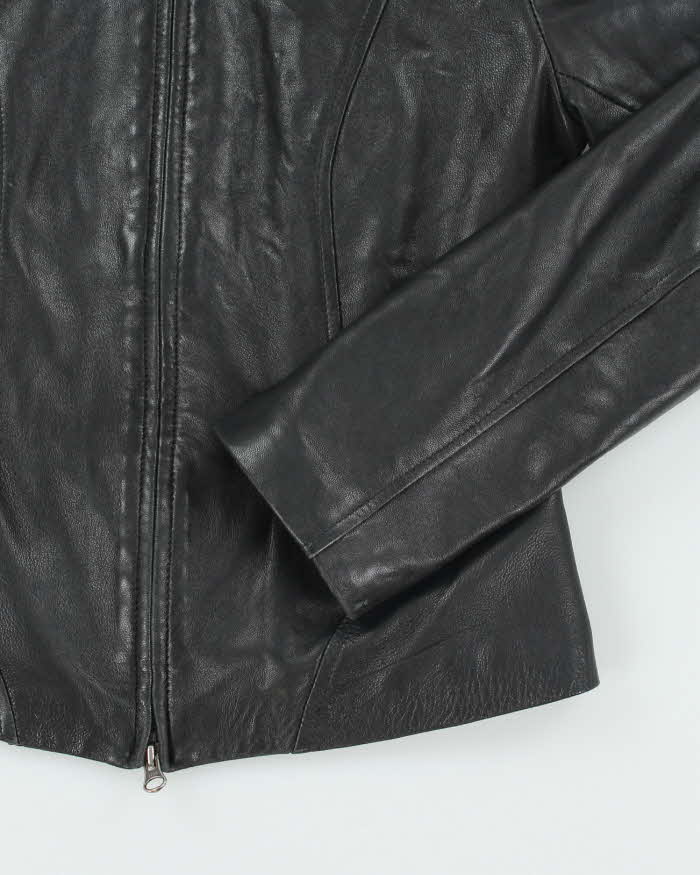 Vintage Danier Black Zip-Up Leather Jacket - S
