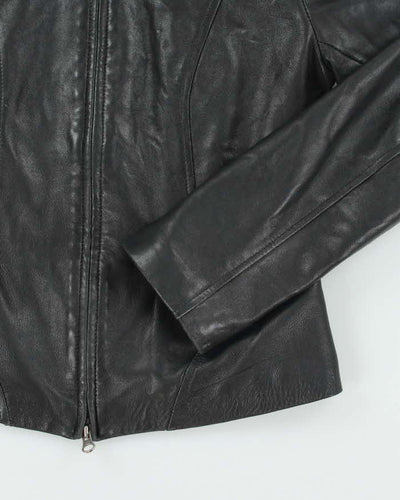 Vintage Danier Black Zip-Up Leather Jacket - S