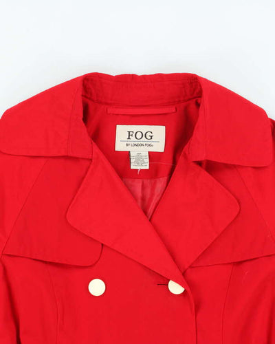 Vintage Fog by London Fog Red Double Breasted Lightweight Mac - S