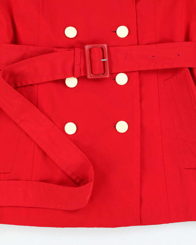 Vintage Fog by London Fog Red Double Breasted Lightweight Mac - S