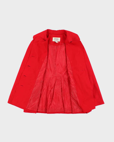 Vintage Fog by London Fog Red Double Breasted Lightweight Mac - S