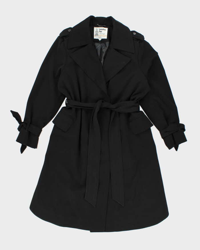 Vintage London Fog Black Trench Coat - XXL