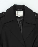 Vintage London Fog Black Trench Coat - XXL