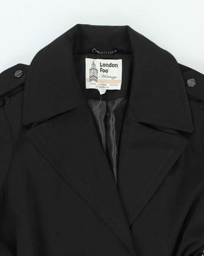 Vintage London Fog Black Trench Coat - XXL