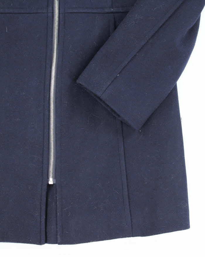 Karl Largerfeld Blue Wool Blend Coat - XL