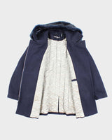 Karl Largerfeld Blue Wool Blend Coat - XL