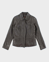 Vintage Y2K Danier Cropped Insulated Leather Jacket - XXS