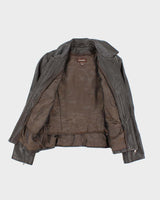 Vintage Y2K Danier Cropped Insulated Leather Jacket - XXS