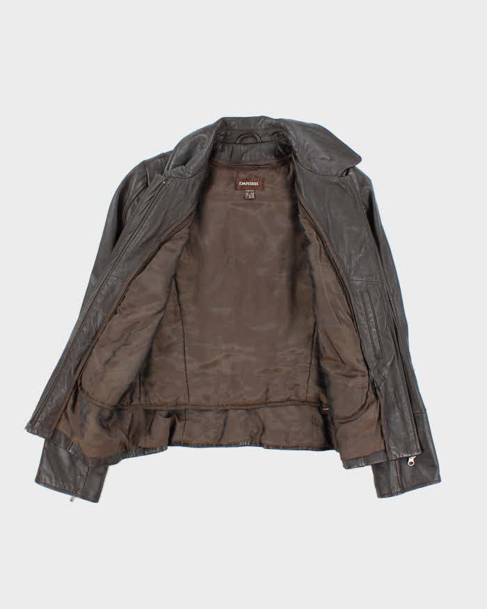 Vintage Y2K Danier Cropped Insulated Leather Jacket - XXS