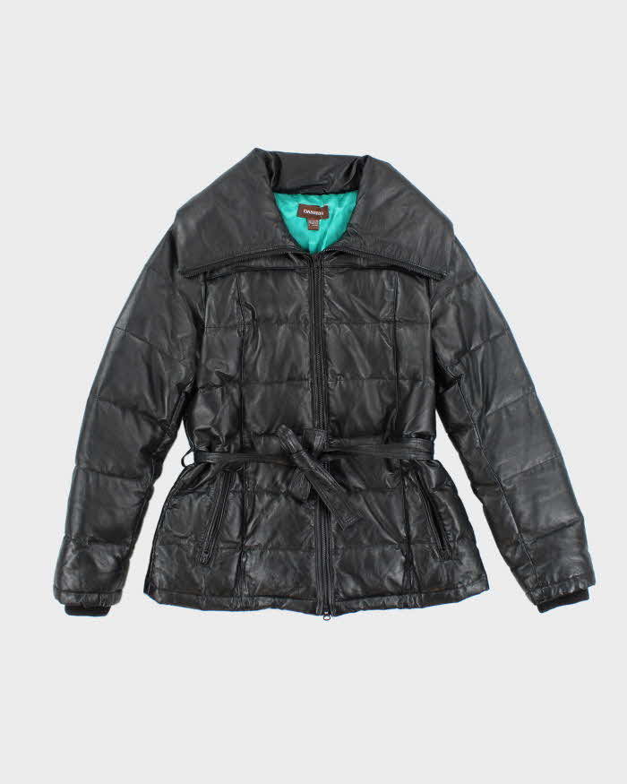 Vintage Y2K Danier Heavyweight Insulated Leather Puffer Jacket - M