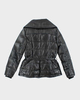 Vintage Y2K Danier Heavyweight Insulated Leather Puffer Jacket - M