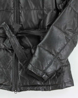 Vintage Y2K Danier Heavyweight Insulated Leather Puffer Jacket - M