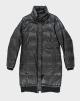 Vintage Y2K Danier Heavyweight Long Leather Puffer Jacket - XS