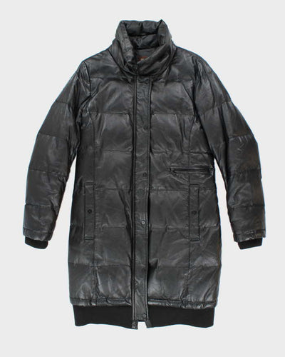 Vintage Y2K Danier Heavyweight Long Leather Puffer Jacket - XS
