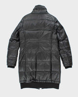 Vintage Y2K Danier Heavyweight Long Leather Puffer Jacket - XS