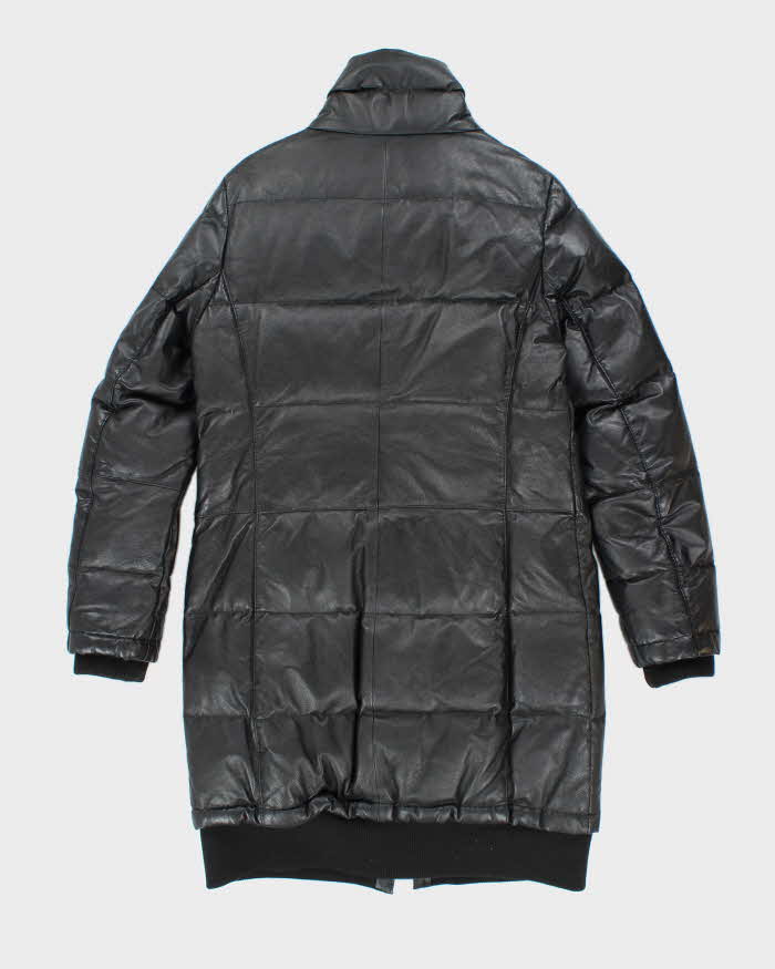 Vintage Y2K Danier Heavyweight Long Leather Puffer Jacket - XS