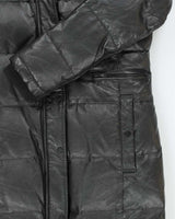 Vintage Y2K Danier Heavyweight Long Leather Puffer Jacket - XS