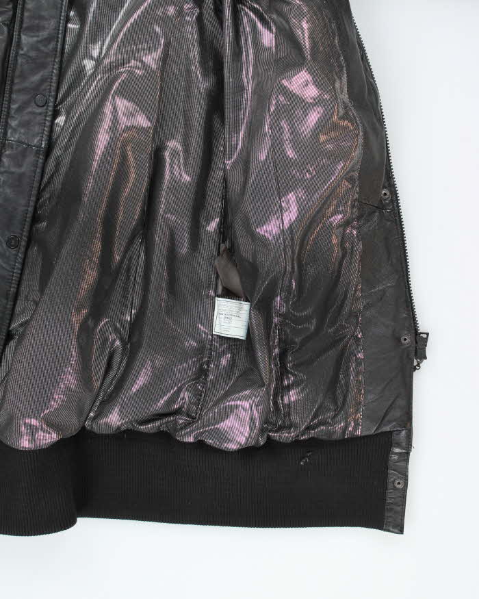 Vintage Y2K Danier Heavyweight Long Leather Puffer Jacket - XS