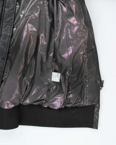 Vintage Y2K Danier Heavyweight Long Leather Puffer Jacket - XS