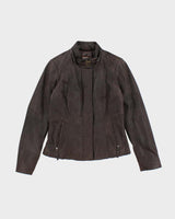 Vintage Y2K Danier Cropped Suede Zip Up Jacket - XS