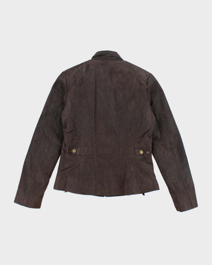Vintage Y2K Danier Cropped Suede Zip Up Jacket - XS