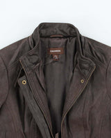 Vintage Y2K Danier Cropped Suede Zip Up Jacket - XS