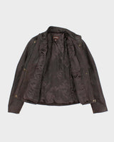 Vintage Y2K Danier Cropped Suede Zip Up Jacket - XS