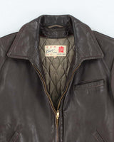 Vintage 80's Cohung Heavyweight Cropped Leather Jacket - M