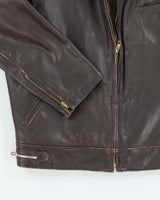 Vintage 80's Cohung Heavyweight Cropped Leather Jacket - M