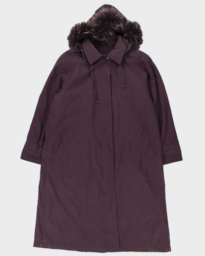 Vintage 90's Women's London Fog Oversized Insulated Hooded Overcoat - M