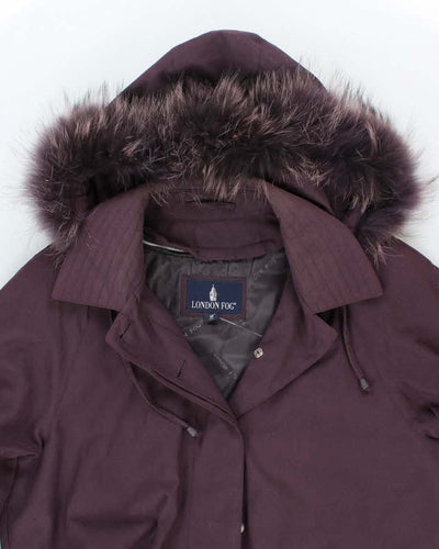 Vintage 90's Women's London Fog Oversized Insulated Hooded Overcoat - M