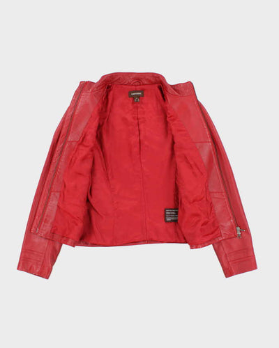 Vintage Y2k 00s Danier Red Leather Jacket - S