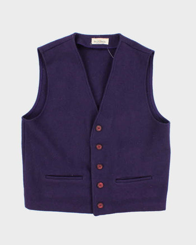 Vintage Le Chateau Purple Wool Waistcoat - S