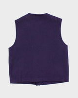 Vintage Le Chateau Purple Wool Waistcoat - S