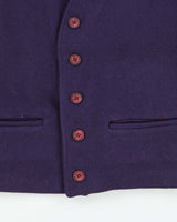 Vintage Le Chateau Purple Wool Waistcoat - S